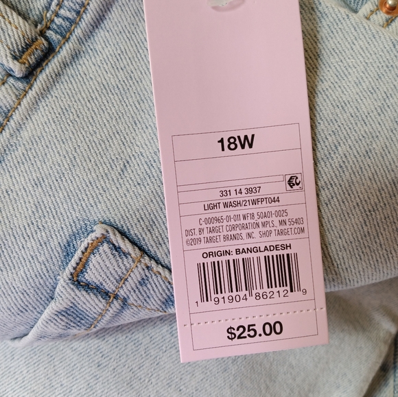 Women's High-Rise Straight Jeans size 18w - Wild Fable - Picture 3 of 4
